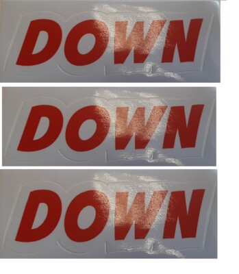 Designer Cut Peel & Stick Slogans - Red & White