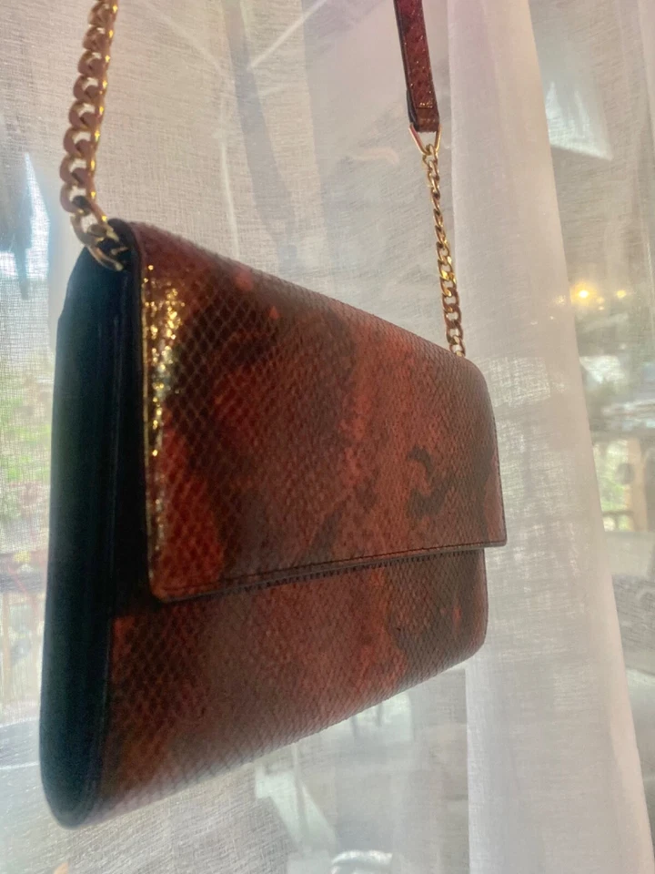 Nordstrom Bolso de Hombro Pitón Cuero Genuino Monedero Pequeño Foto 4 de 4