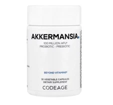 Codeage, Akkermansia Muciniphila, 30 Vegetable Capsules, Prebiotic Probiotic