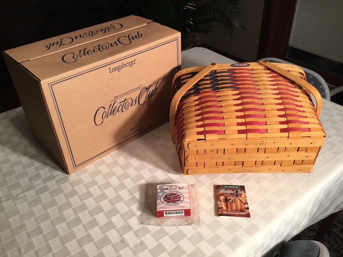 LONGABERGER COLLECTORS CLUB 25th ANNIVERSARY BASKET, TIE ON~NIB | eBay