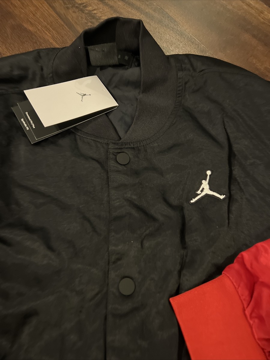 New Jordan Nike Womens Flight Jacket Size 1X Black Red Plus
