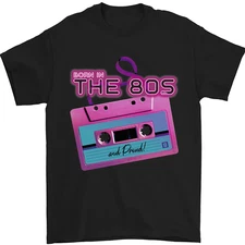 Born In the 80s Funny Birthday Music 80's Mens T-Shirt 100% Cotton