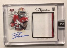 2021 Panini NFL Instant Prime Signatures PS26 Trey Sermon RC Auto Patch 3/10