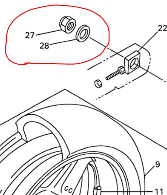 Yamaha R6 Titanium drilled rear axle Nut 99 on Ti hex head spindle race spec - Image 2 of 4