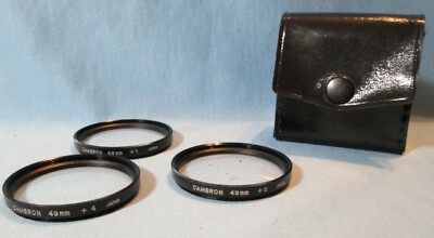 Vintage Cambron 49mm LENS & CASE  No. 1, 2, & 4 Close Up Kit