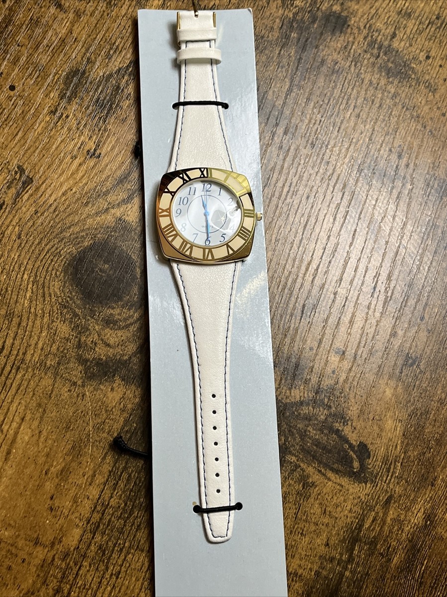 Avon Quartz Gold and White Buckle Watch F61739 Avon F61739-7 Genuine Leather Gold Tone Case Quartz Women main image 4