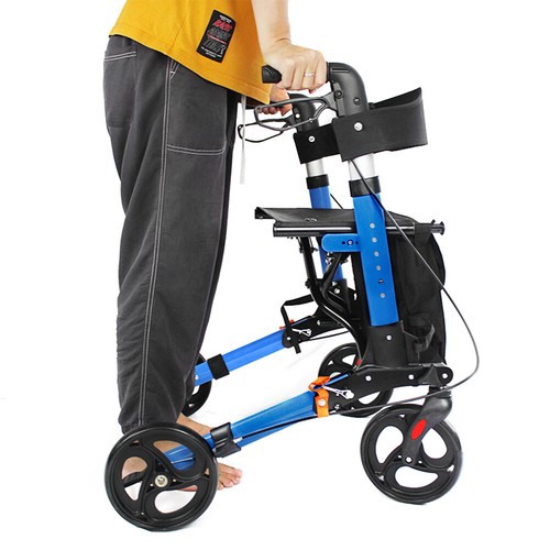 Foldable Rollator Walking Frame Mobility Walker Wheels Aid Elderly Disability AU - Picture 10 of 15