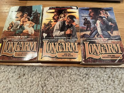 Tabor Evans Longarm Book Lot Of 3 Paperback Adult Western 19, 128, 157 used