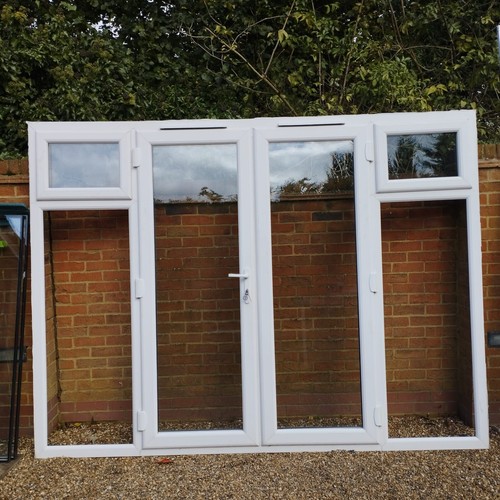 exterior external Upvc double Glazed french doors in frame & Side