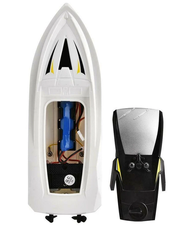 SYMA Q5 Mini Boat 2.4Ghz RC Racing Speed Yacht Kids Pool Toy Fast Ship, White - Image 2 of 3