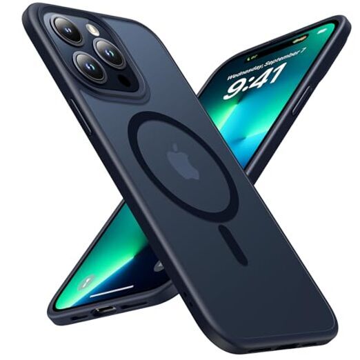 Magnetic Case for Case [MIL-Grade Drop Tested & iPhone 15 Pro Max Black