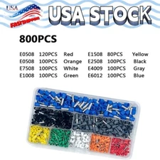 Connectors Cord Wire Crimp Cable Pin End Bootlace Ferrule Terminals Kit 800PCS