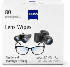 ZEISS Pre-Moistened Glasses Lens Cleaning Wipes, 80 Count Pack