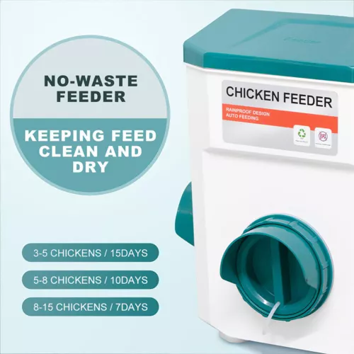 12kgChicken Feeder Bird Waterer11L Set Auto Food Water Dispenser Drinker Gravity - Picture 6 of 13