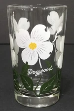 Vintage Boscul Peanut Butter Glass 5 Oz JUICE Size Glass Dogwood 3 3/4” Tall