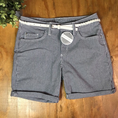 Pantalones cortos para mujer Lee Riders con cinturón de hilo a rayas talla 6 gris 196MEWY NUEVOS CON ETIQUETAS | eBay