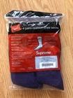 Chaussettes Supreme/Hanes Crew violettes neuves taille unique (4 paires) AUTHENTIQUE