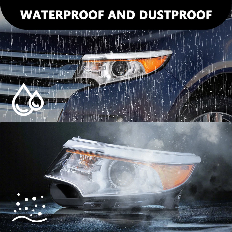 Faro del lado izquierdo del conductor proyector halógeno Ford Edge 2011 2012 2013 2014 Foto 4 de 4