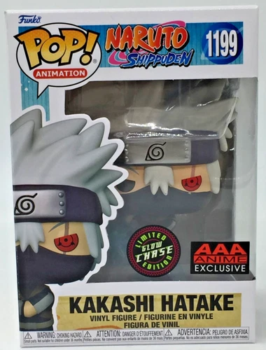 Funko Pop! Naruto Shippuden Kakashi Hatake #1199 Glow AAA CHASE EX W/Protector