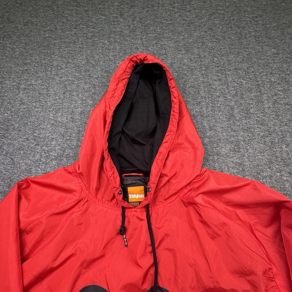 ThirtyTwo Lightweight Shell Snowboard Jacket Mens Sz Large Pullover Hood Red - Image 4 of 4
