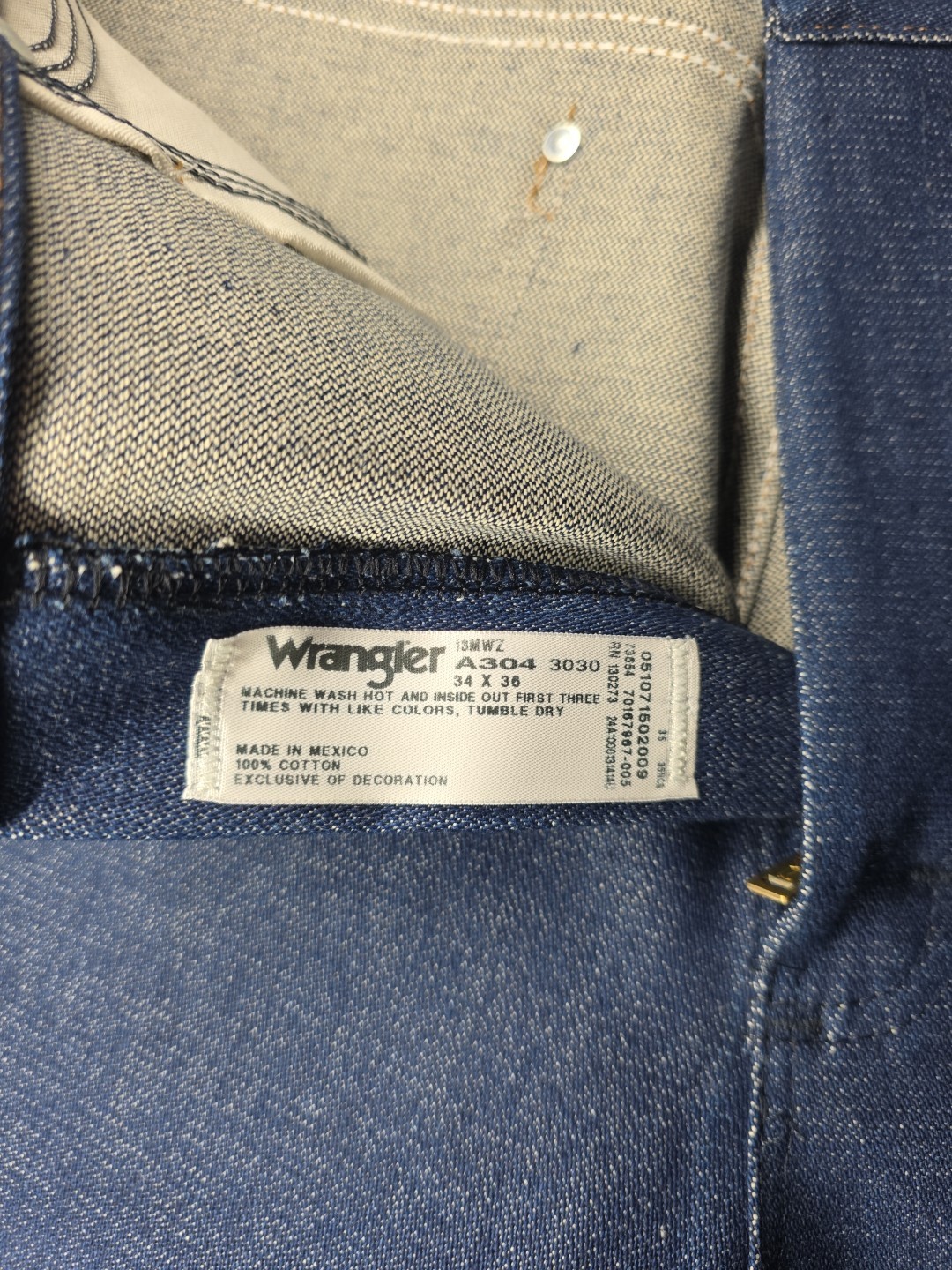 Wrangler Jeans Mens 34x36 Original Fit Cowboy Cut Western Rigid Indigo NWT  thumbnail 5