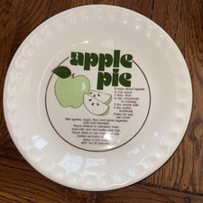 Vintage Apple Pie Plate With Green Apple And ...
