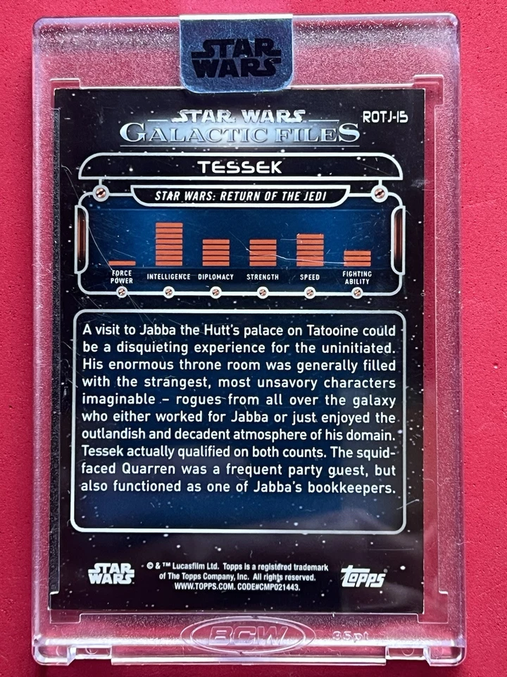 2018 Topps Archives Signatures Series Star Wars Auto Gerald Home as TESSEK 01/23 - Image 2 of 2