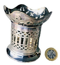 Metal Ornate Candle Holder Metalware Vintage ra