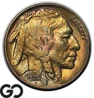 1935-D Buffalo Nickel, Beautiful Rainbow Colors