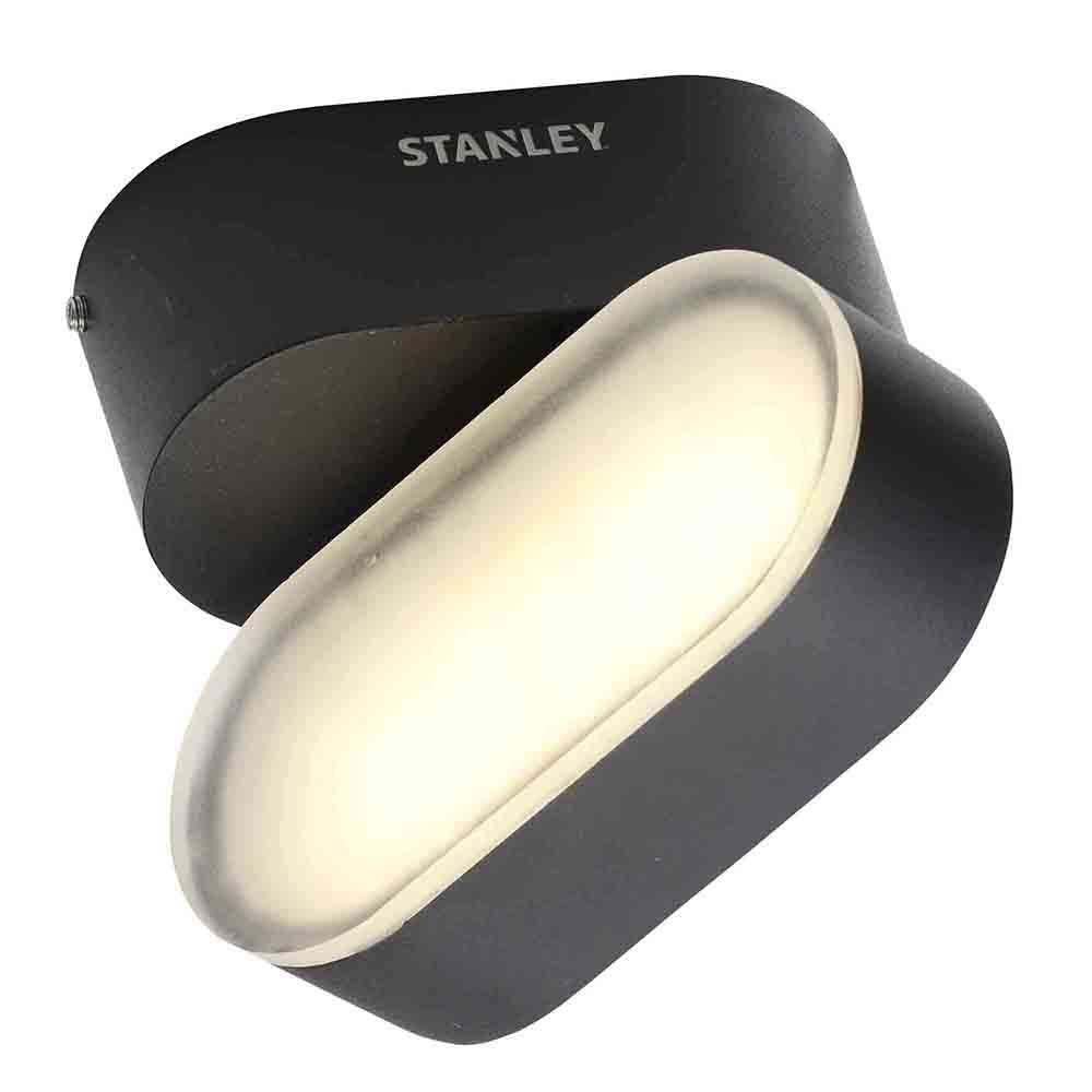 Stanley Medway Wall Light Outdoor IP54 Rated Swivel Head Integrated LED - Black
