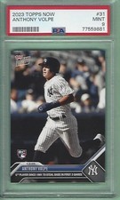 2023 TOPPS NOW ANTHONY VOLPE ROOKIE CARD #31 NY YANKEE PSA MINT 9. rookie card picture