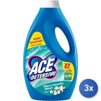 3X Bundle Ace Hygiene Waschmaschine FlüSsig 27 MesslöFfel Talc & Moschus