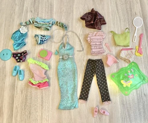Barbie & Others Doll Clothes & Accessories Lot Assorted 2000s Vintage