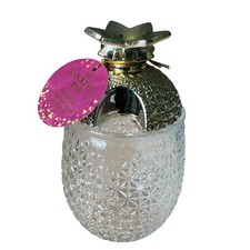 Pineapple Cocktail Glass Clear Gold Round Novelty Pina Colada Textured Bar New