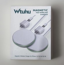 Magnetic Wireless Charger 2 Pack 15w Apple Mag Safe Charger With Adapters 5ft