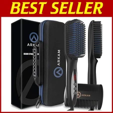 Digital Beard Comb - Single Stroke Grooming, Hard Shell Case