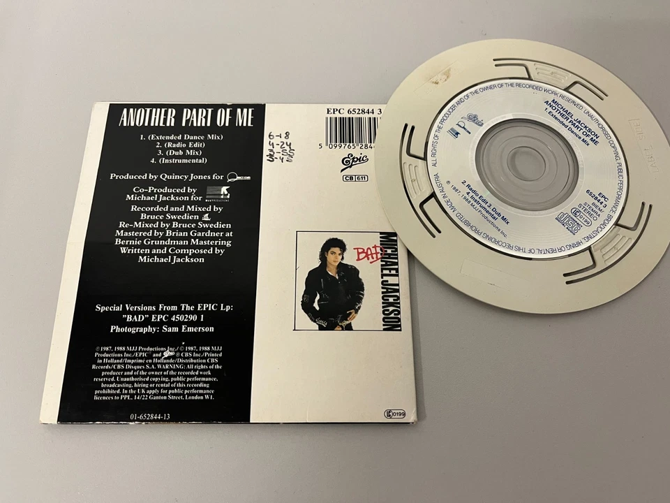 Michael Jackson – Another Part Of Me - 3" Mini CD Single © 1988 ( 4 Mixes ) - Bild 2 von 2