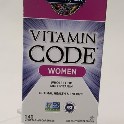 Garden of Life Vitamin Code Women Multivitamin 240 Vegetarian Capsules Gluten-F 