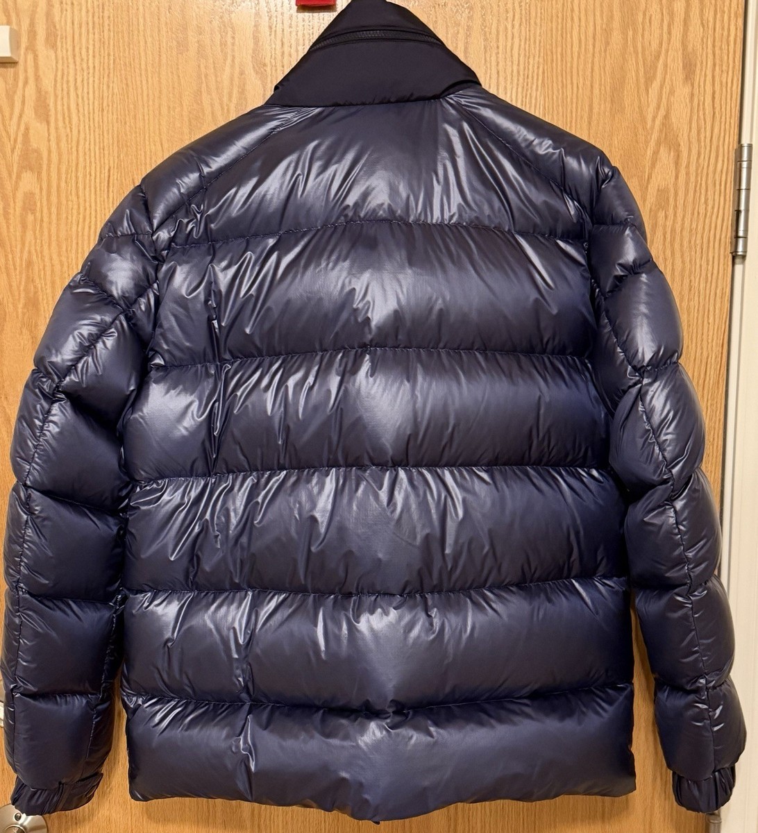 Authentic MONCLER BADENNE BLUE Puffer Jacket Hooded Big Patch New
