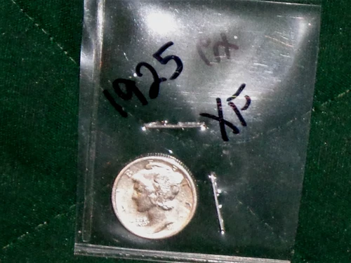 1925  SILVER MERCURY DIME - GRADES "EXTREMELY FINE"