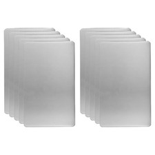 10pcs Metal Business Card 4x2.4x0.02" Titanium Laser Engrave Adhesive Black