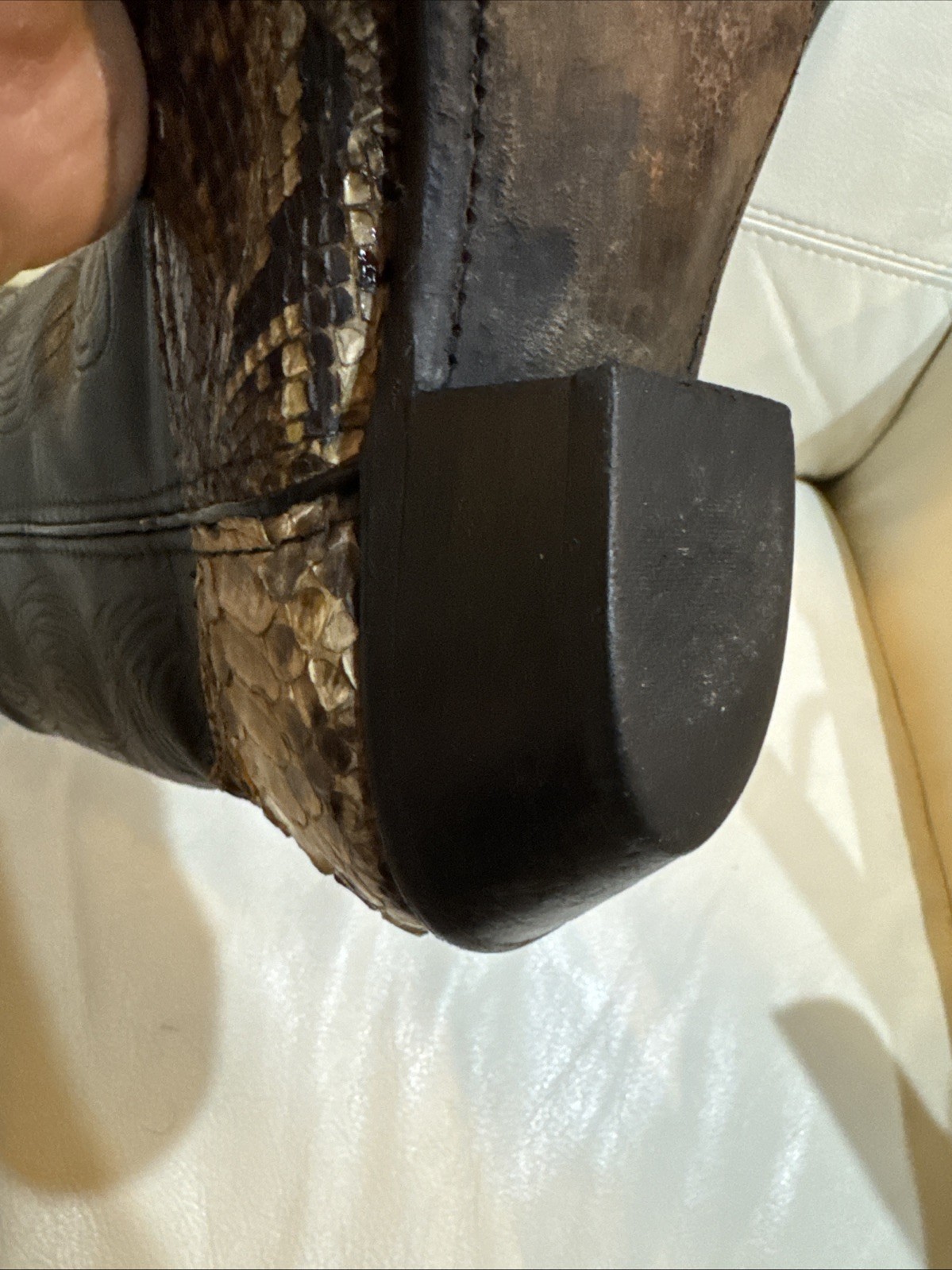 Code West Python Cowboy Boots 7 M Genuine Snakesk… - image 16