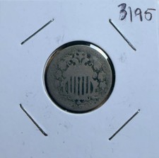 1867 Shield Nickel - As Shown! (#3195)