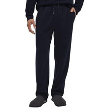 NWT Eddie Bauer Men  s Textured Knit Lounge Pants Heavyweight Navy Blue M