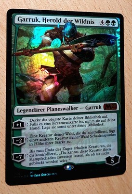 Mtg Magic: FOIL Garruk, Herold der Wildnis, Savage Herald, DEUTSCH, Planeswalker