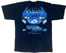 VINTAGE Mark Martin 6 Pfizer Viagra Car T Shirt - NASCAR Y2K Racing Sz L