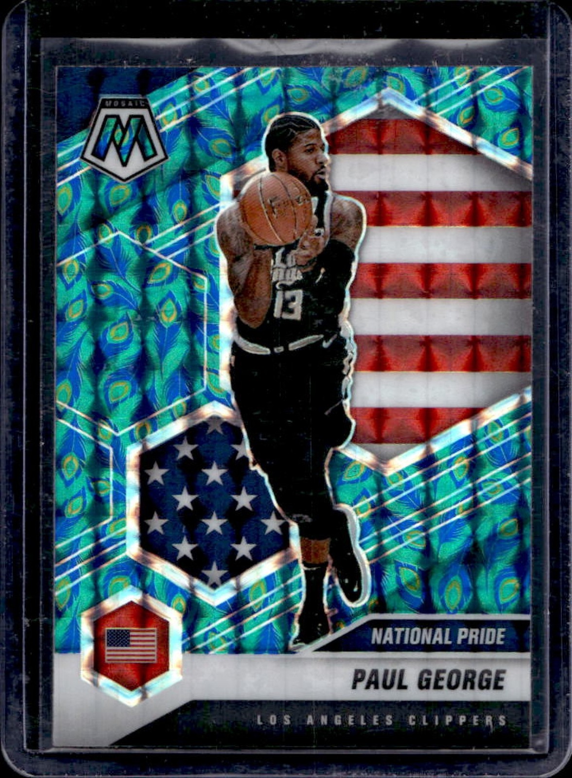 2020-21 Mosaic Paul George Choice Peacock National Pride #255 Clippers