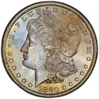 PCGS MS65 1880 Morgan Dollar Blue Toned Toning Philadelphia