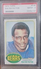 Topps 1976 Walter Payton ROOKIE #148 PSA 8 Chicago Bears Football Card. rookie card picture