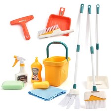 Kids Cleaning Set 12 Piece, Toy Cleaning Set Includes Broom, Dustpan, Mop, Br...